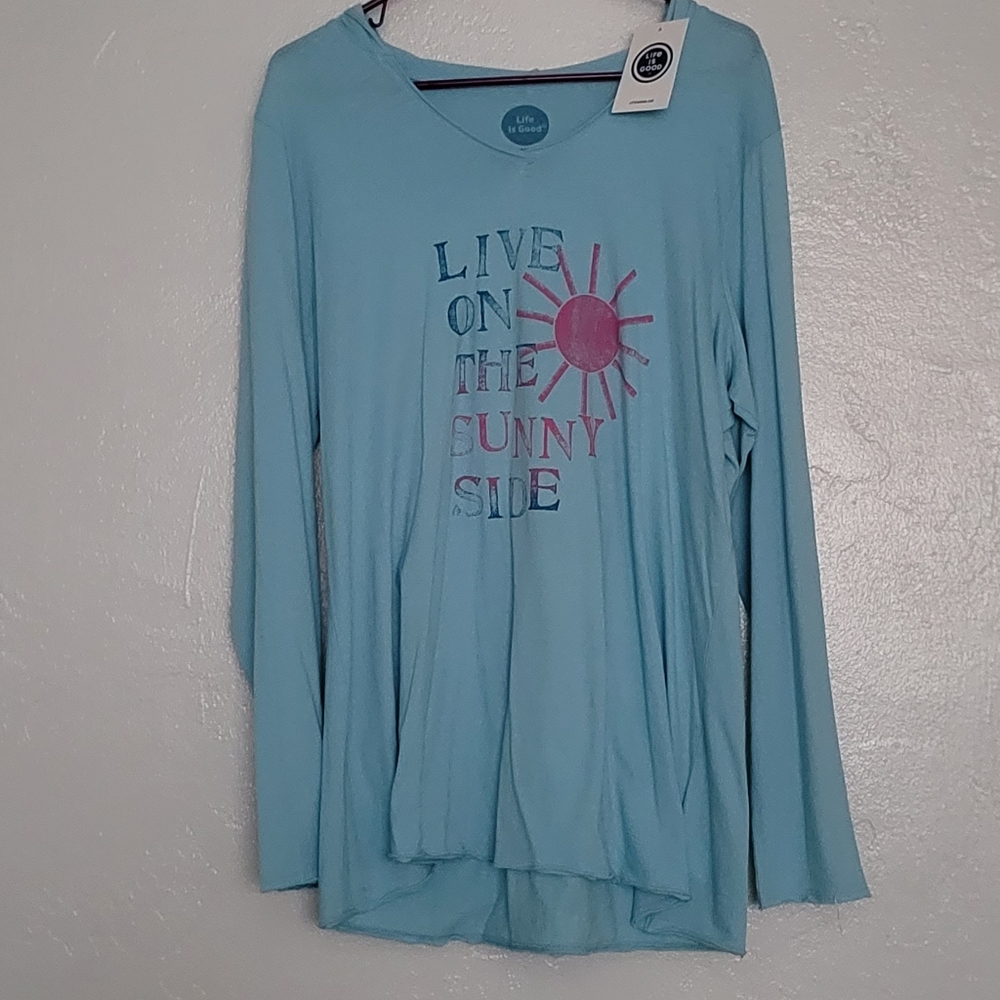 Life is good long sleeve with hoodie